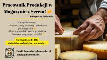 Pracownik na magazynie z serem, Holandia