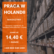 PRACA W HOLANDII NA MAGAZYNIE