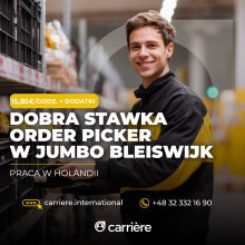 PRACA BLEISWIJK: Zbieracz zamówień/order picker