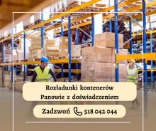 ROZŁADUNKI KONTENERÓW - ZAKWATEROWANIE - HOLANDIA