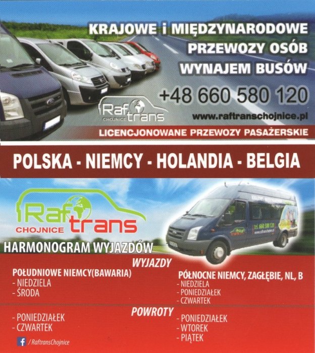 Harmonogram wyjazdów i powrotów