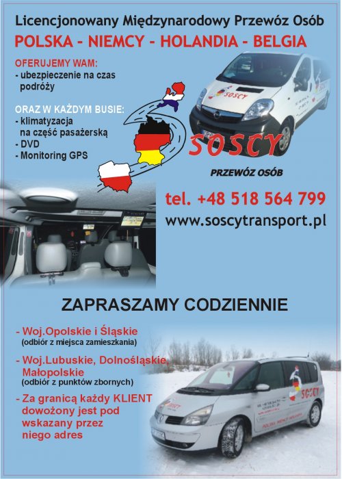 LICENCJONOWANY MIĘDZYNARODOWY PRZEWÓZ OSÓB ''SO