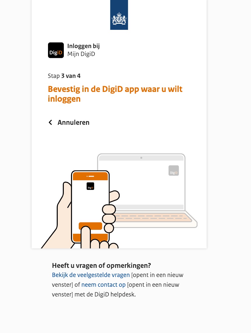Potwierdź logowanie  w aplikacji DigiD
