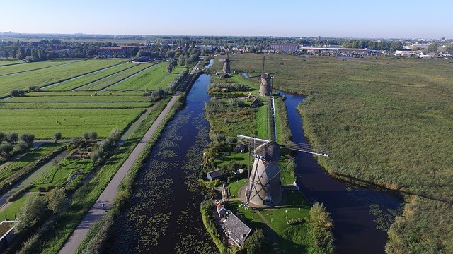 Widok na Kinderdijk