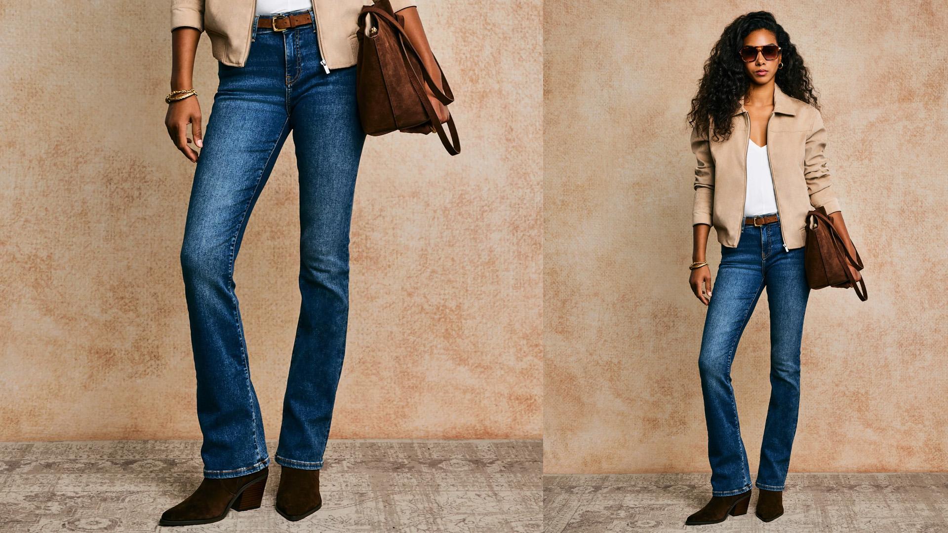 Jeansy bootcut damskie