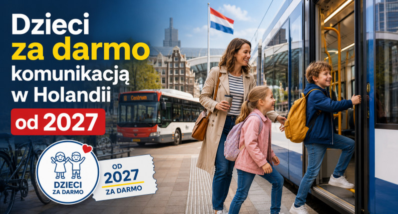 Dzieci pojadą komunikacją za darmo. Duża zmiana w Holandii od 2027 roku