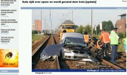 Jechał torami, bo nie mógł znaleźć zjazdu na autostradę
