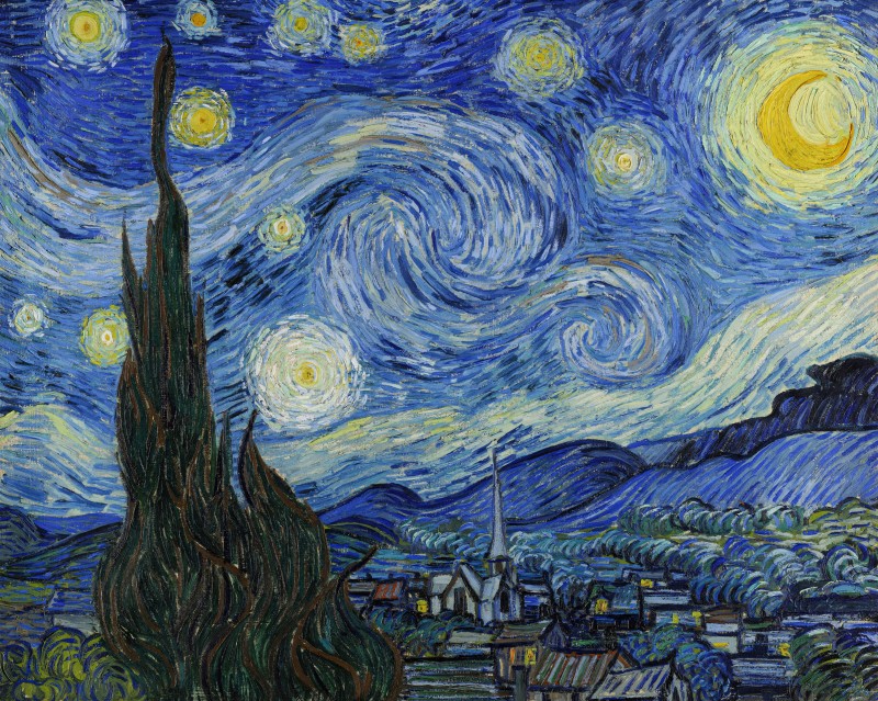 Gwiaździsta noc to jeden z najpopularniejszych obrazów van Gogha.