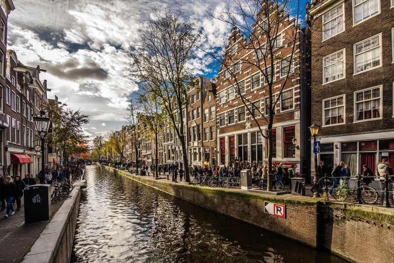 Nadbrzeże w Amsterdamie.