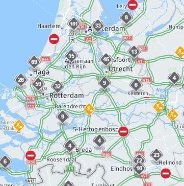Utrudnienia w ruchu drogowym – Holandia/Screenshot