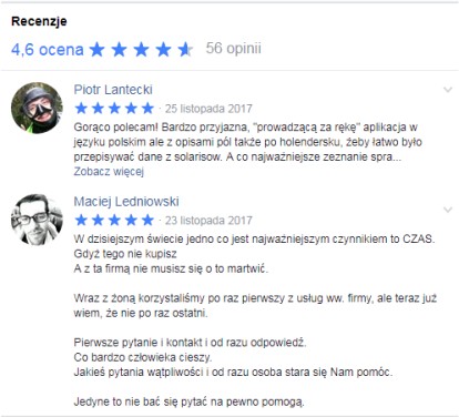 Opinie na Facebooku są bardzo dobre