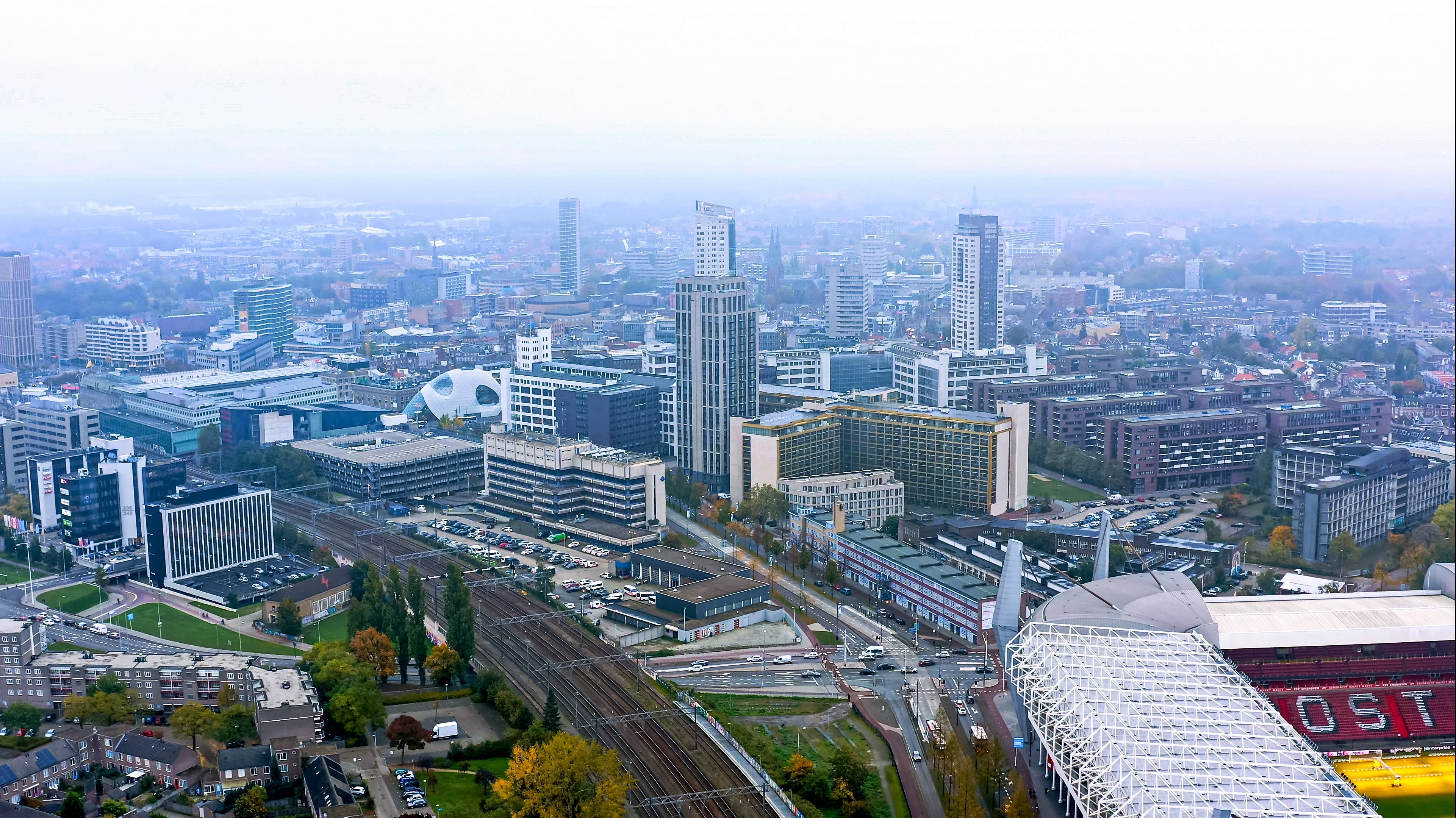 Eindhoven z lotu ptaka.