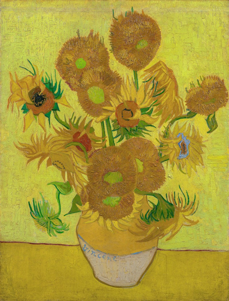 Słoneczniki stworzone przez van Gogha są zachwycające w swojej prostocie.